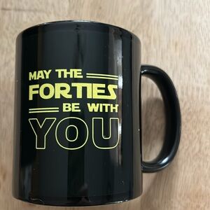Coffee mug: May the Forties Be With You celebrate 40s a Star Wars themed mug